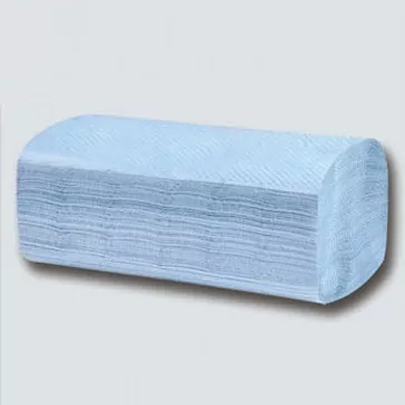Blaue V-fache Einfalten Handtücher